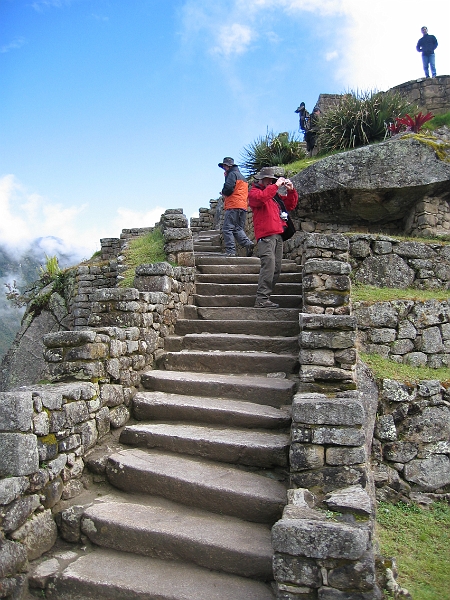 0806110039.JPG - Day 5, Wednesday, June 11, Machu Picchu.  Blue skies emerging.